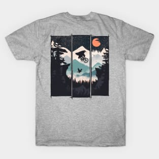 Orange Moon (Front and Back) T-Shirt